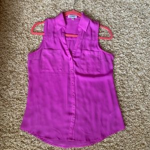Bright purple sleeveless Express top